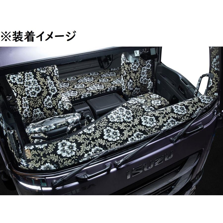 トラック 雅 金華山ダッシュマット 桜 ブラック（黒） ビニール