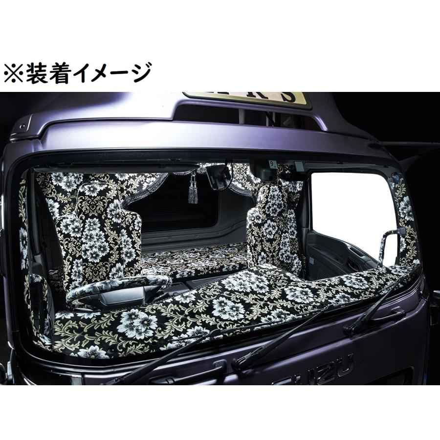 トラック 雅 金華山ダッシュマット 桜 ブラック（黒） ビニール