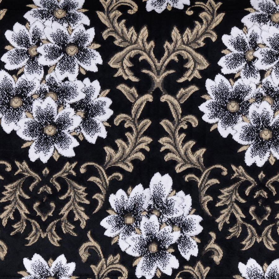 トラック 雅 金華山 生地 切り売り 桜 ブラック（黒） 1300mm幅×m単位