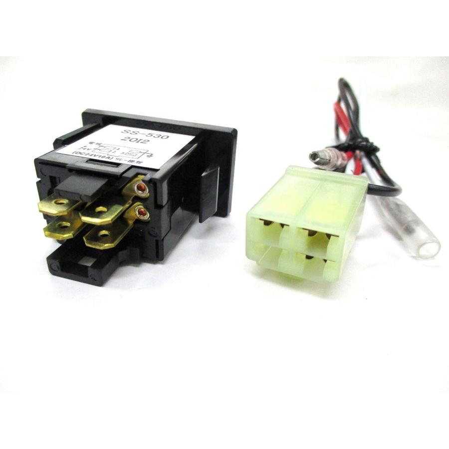 シーソースイッチ ON-OFF 日野 4t〜大型車用 純正メクラ蓋に