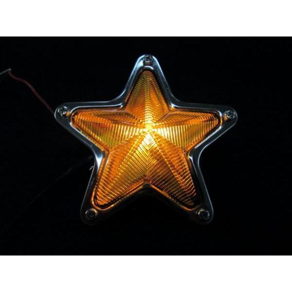 星型マーカー黄色ステー付き 星型マーカーランプ 100mmφ イエロー（黄色） 24V5Wマクラ球付