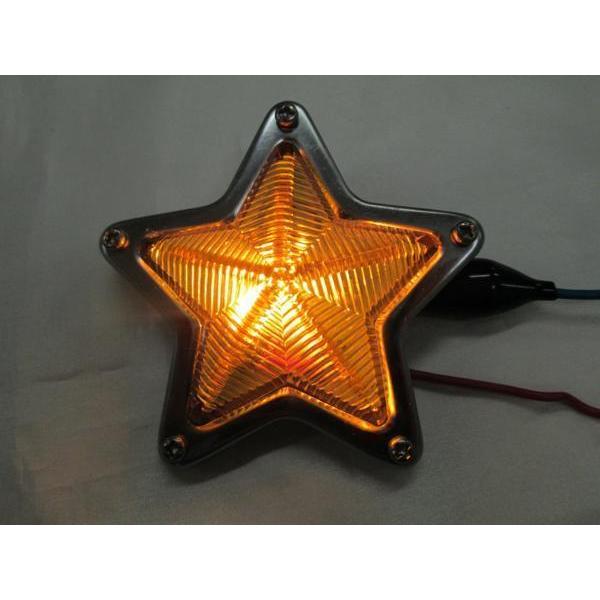 ミニ星型マーカーランプ 80mmφ イエロー（黄色） 24V5Wマクラ球付 特
