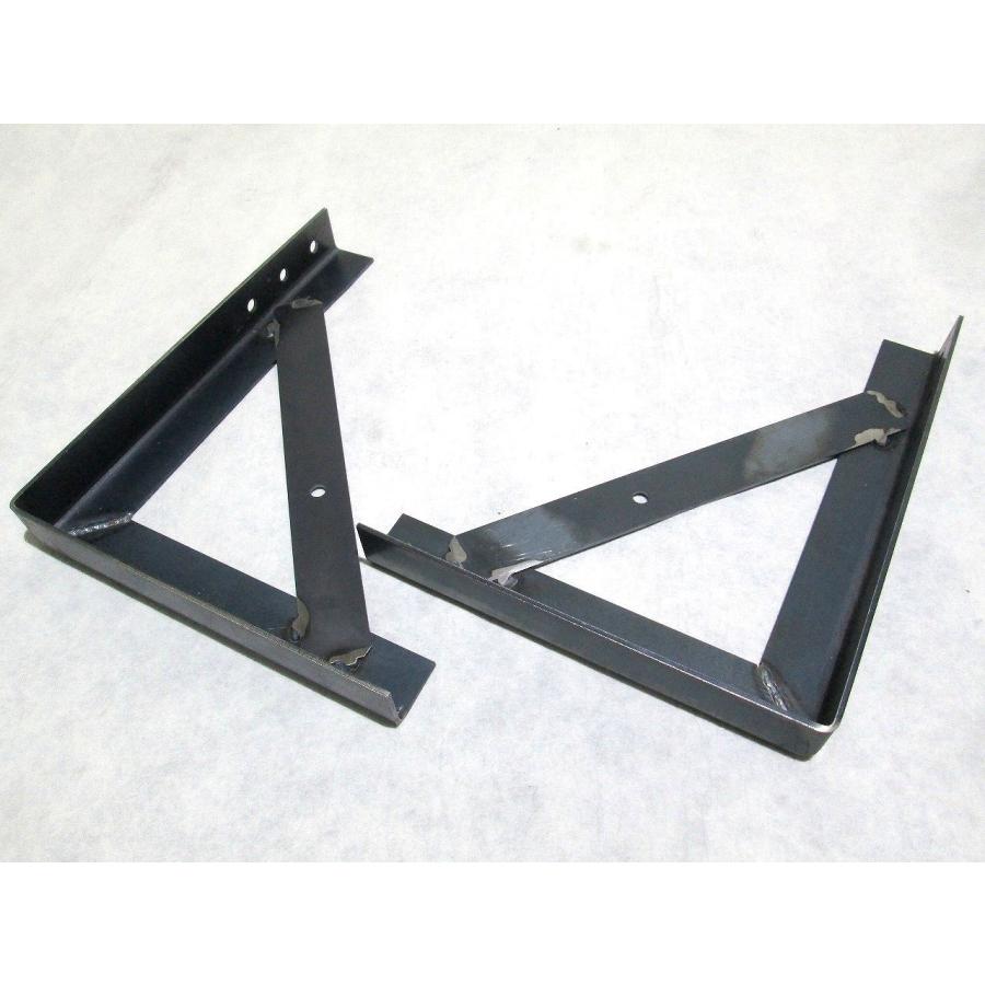 工具箱 スチール製 鉄製 ブラック 汎用 トラックパーツ 工具箱用 鉄製取付ステー Bタイプ 左右セット : トラック用品の