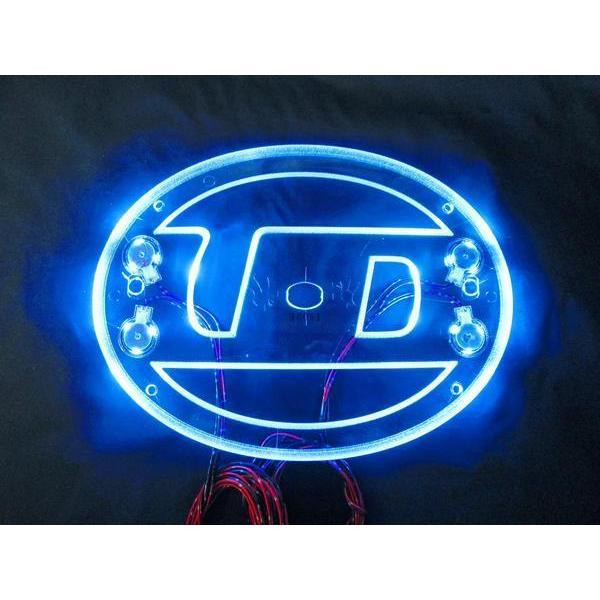 UD クオン/コンドル LEDオーロラマーク ブルー(青) 24V エンブレム