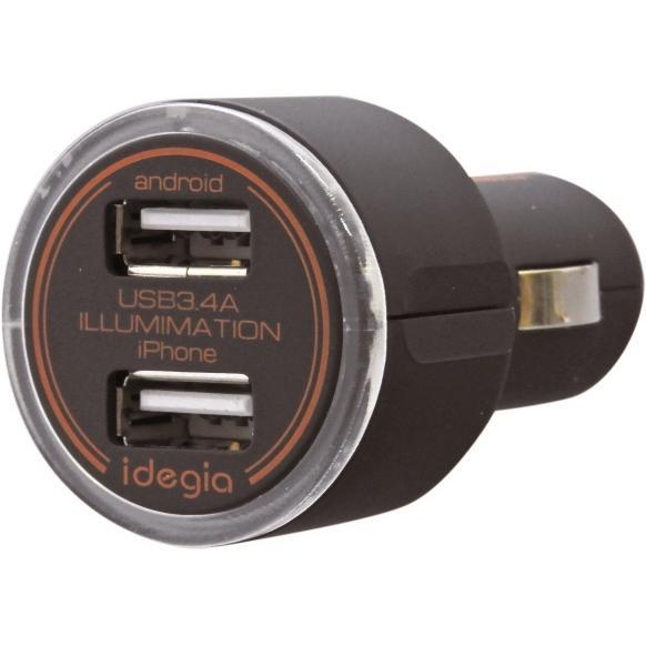 日本ボデーパーツ工業 USB2ポートソケット LEDインジケーター 12V/24V 