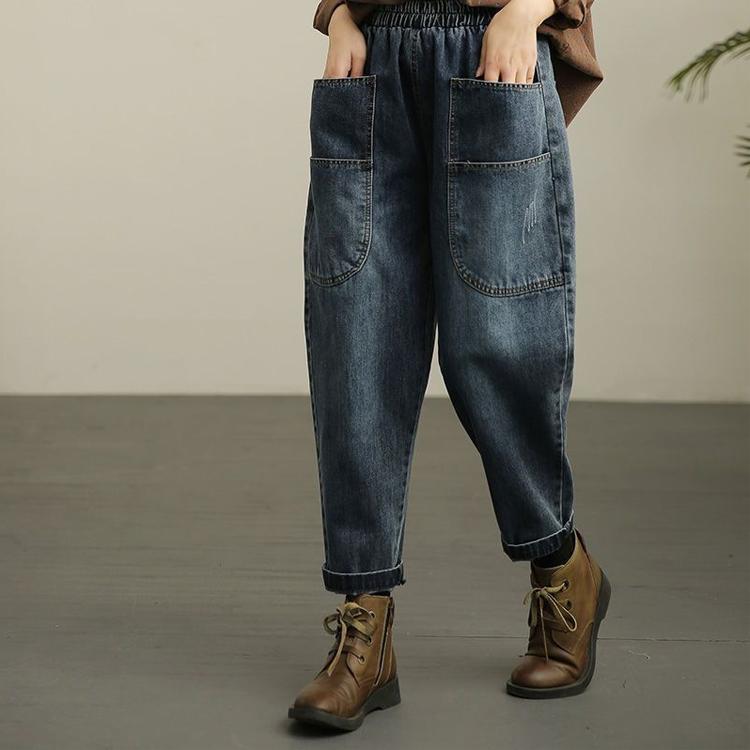 サルエル デニムパンツ レディース 大きいサイズ 選べる シェフパンツ ワイド ボトムス ジンズ ワイド レディース カジュアル  シンプル 大人 レディース | 