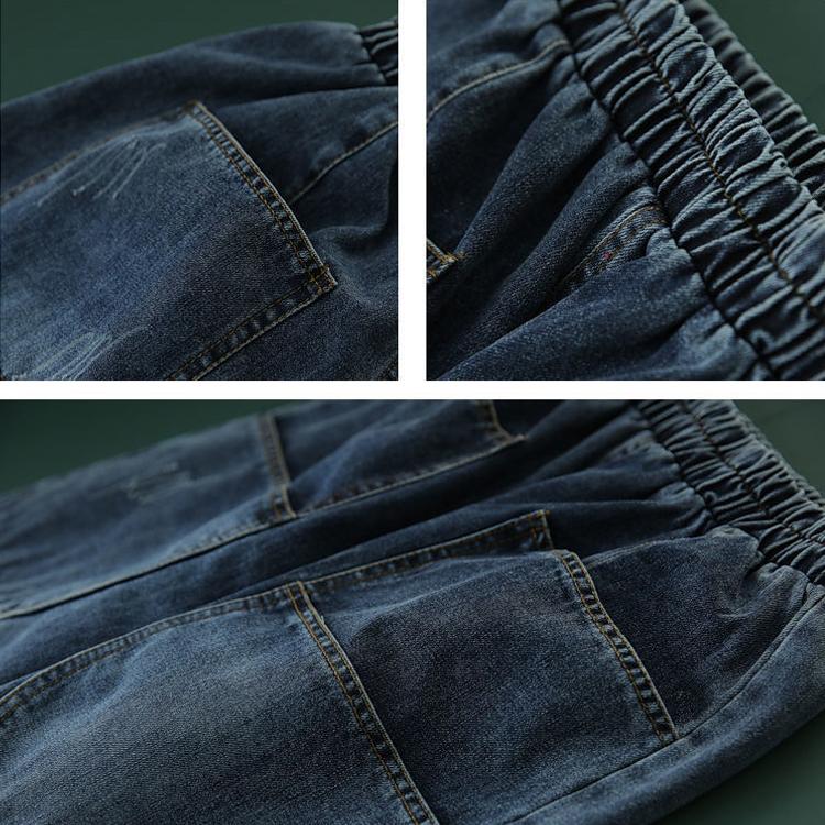 サルエル デニムパンツ レディース 大きいサイズ 選べる シェフパンツ ワイド ボトムス ジンズ ワイド レディース カジュアル  シンプル 大人 レディース |  | 03