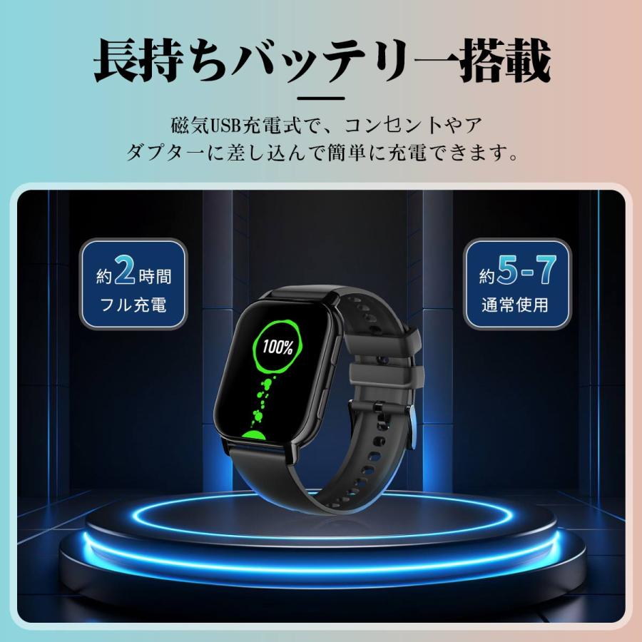 WAPIK スマートウォッチ レディースメンズ 日本製 センサー Bluetooth5