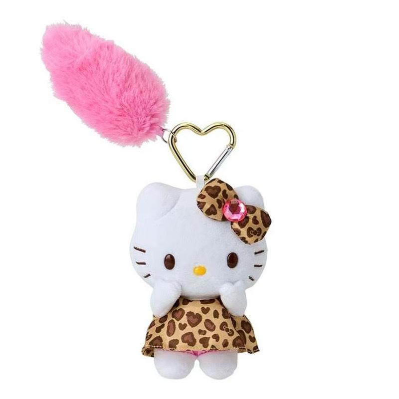キティ ヒョウ柄 レオパード柄 ぬいぐるみ マスコットホルダー