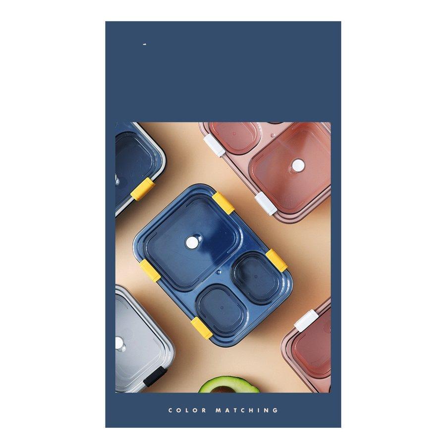 弁当箱 ランチボックス お弁当箱 おしゃれ 学校学生 会社出勤 食事用 便利 おしゃれ 激安 1段 3コマ 4コマ 仕切り シンプル 新生活 仕事 21 ５５ 以上節約