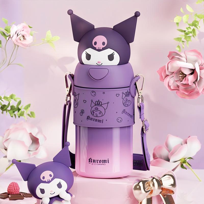 クロミ ちゃん ハンギョドン マイメロ 水筒 560ml ストロー付き