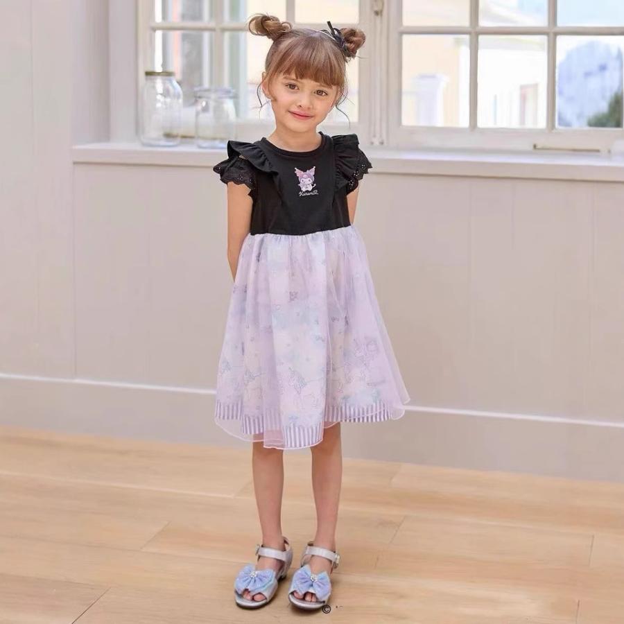 クロミ マイメロ シナモン 子供服 ワンピース 半袖 夏服 プリンセス