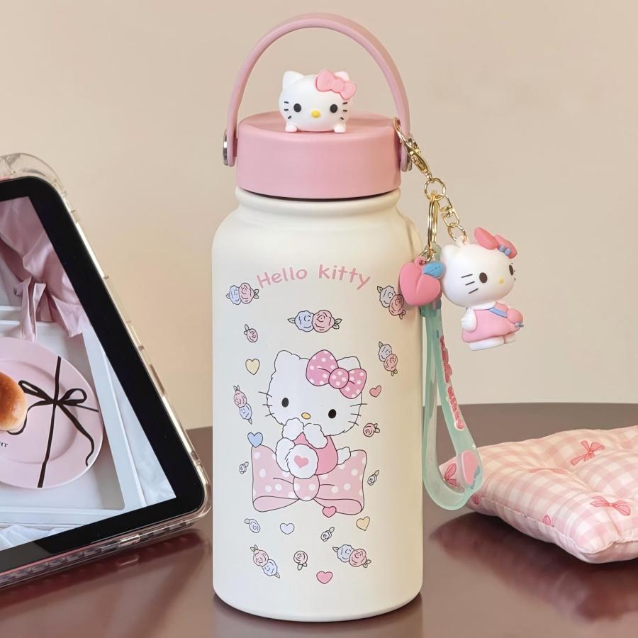 キティ 水筒 900ml 大容量 ステンレス 魔法瓶 真空断熱 保温保冷 軽量