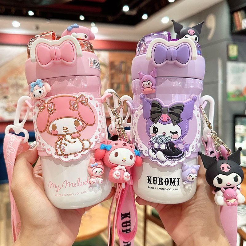 クロミ 水筒 子供用 520ml ストロー付き 2WAY 直飲み ステンレス 316