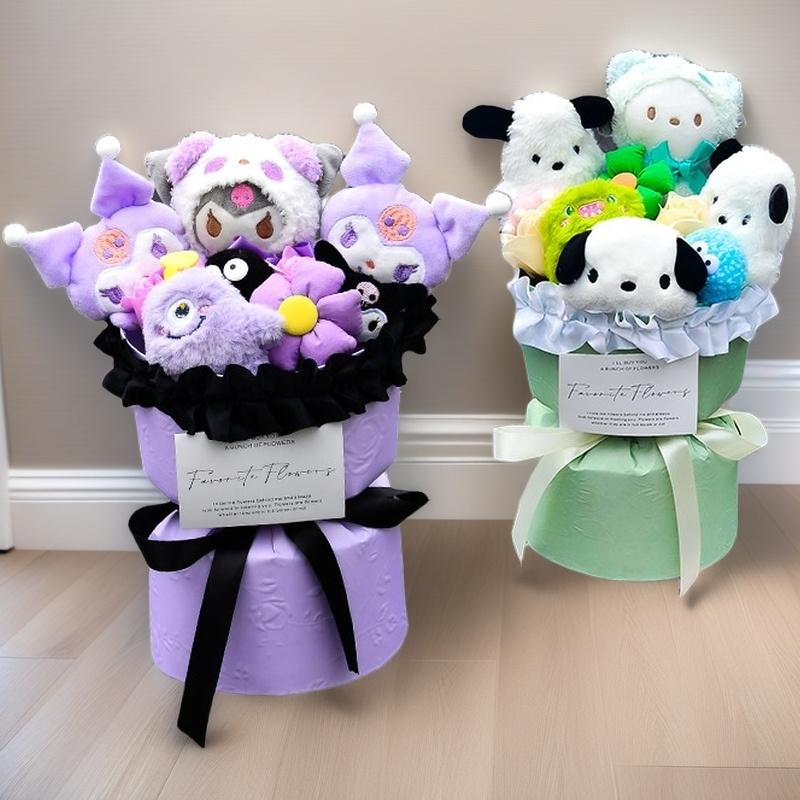 シナモロール クロミ ポチャッコ ぬいぐるみ花束 プレゼント 造花 枯れ