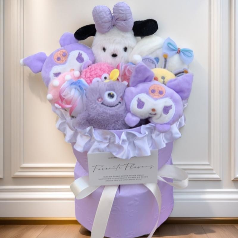 シナモロール クロミ ポチャッコ ぬいぐるみ花束 プレゼント 造花 枯れ