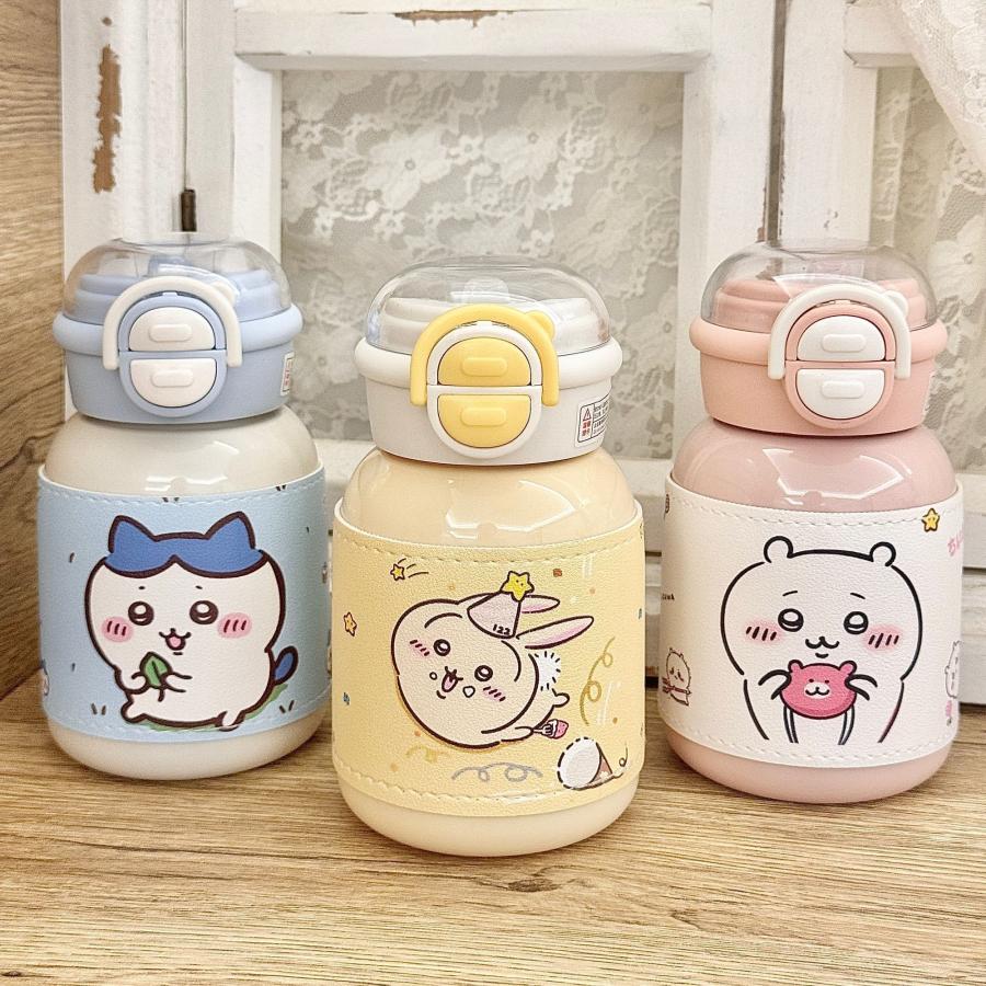 ちいかわ 水筒 ストロー付き 2WAY 大容量480ml うさぎ ハチワレ 子供用