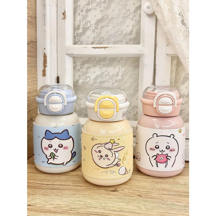 ちいかわ 水筒 ストロー付き 2WAY 大容量480ml うさぎ ハチワレ 子供用