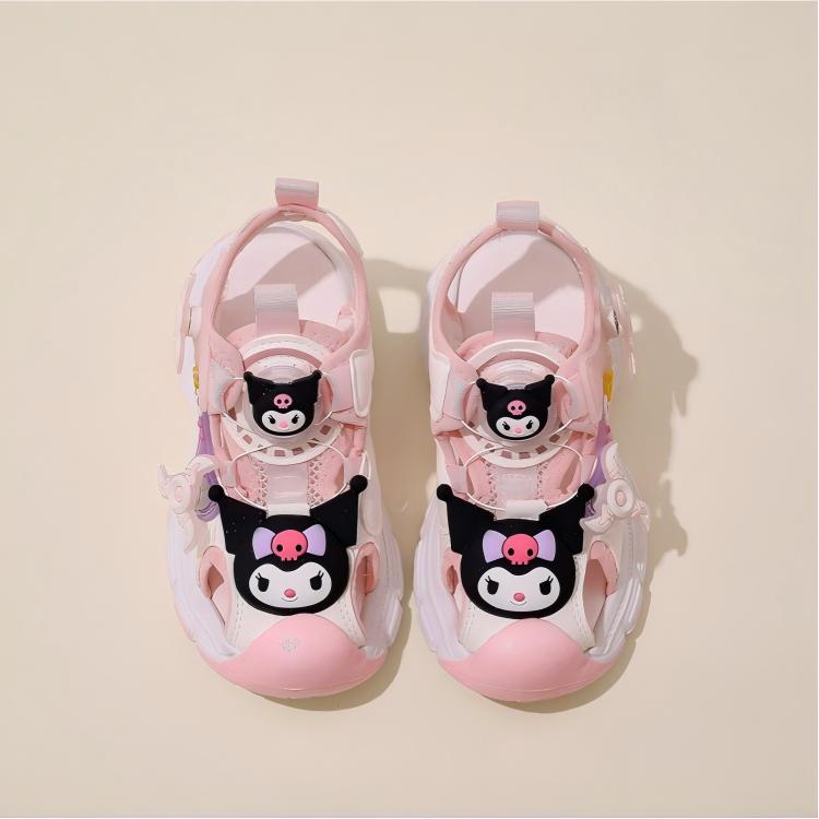 クロミ キッズサンダル 女の子 つま先保護 光る靴 ビーチサンダル 夏