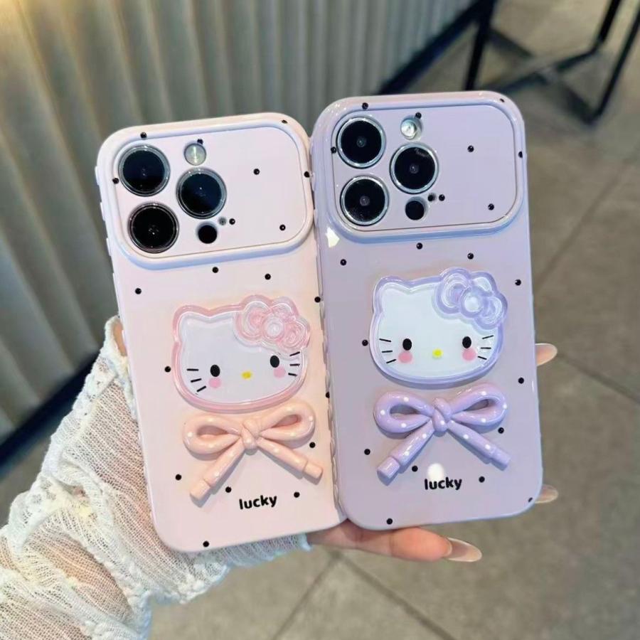 キティちゃん スマホケース 立体リボン iPhone17 ProMax/16/15/14/13