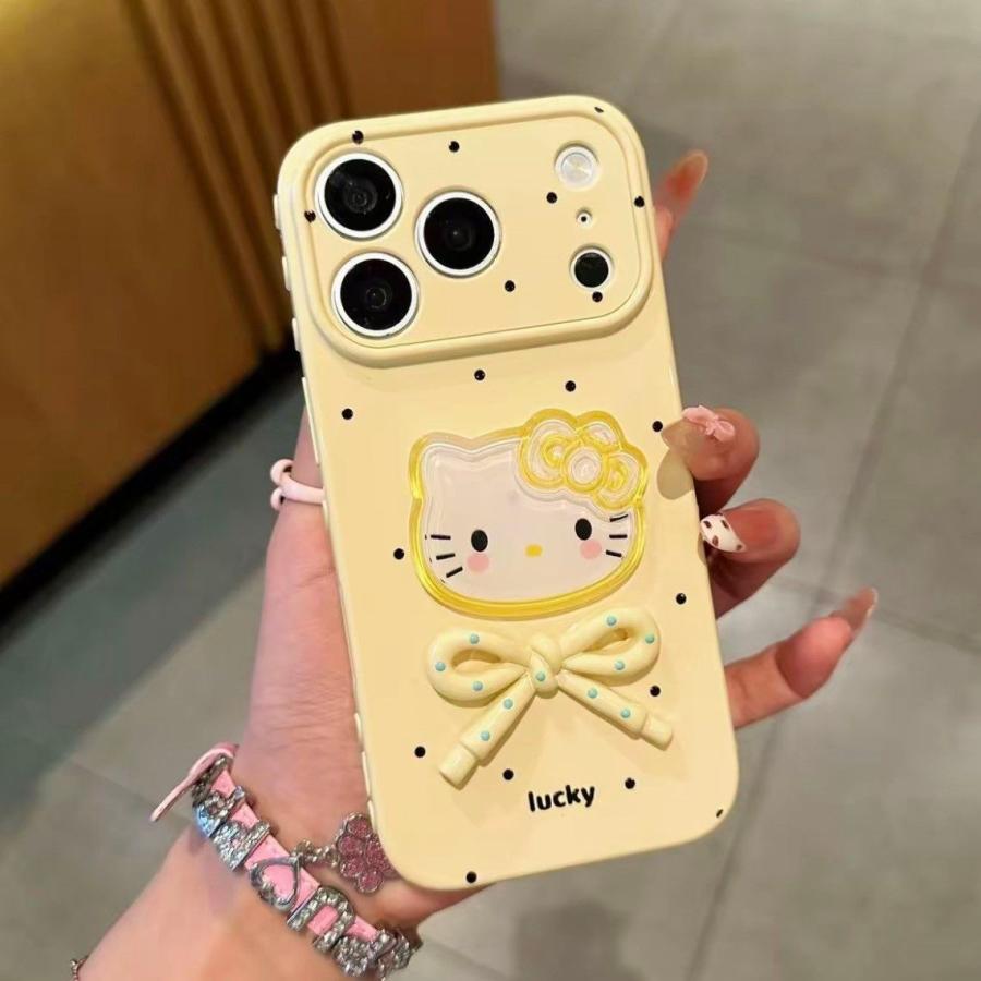 キティちゃん スマホケース 立体リボン iPhone17 ProMax/16/15/14/13