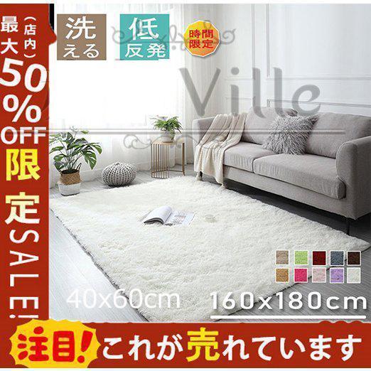 ラグ カーペット 厚手 低反発 防音 滑り止め サイズ贅沢 オールシーズン おしゃれ 春 夏 北欧 絨毯 純色 リビングルーム ベッドルーム 極厚 | 
