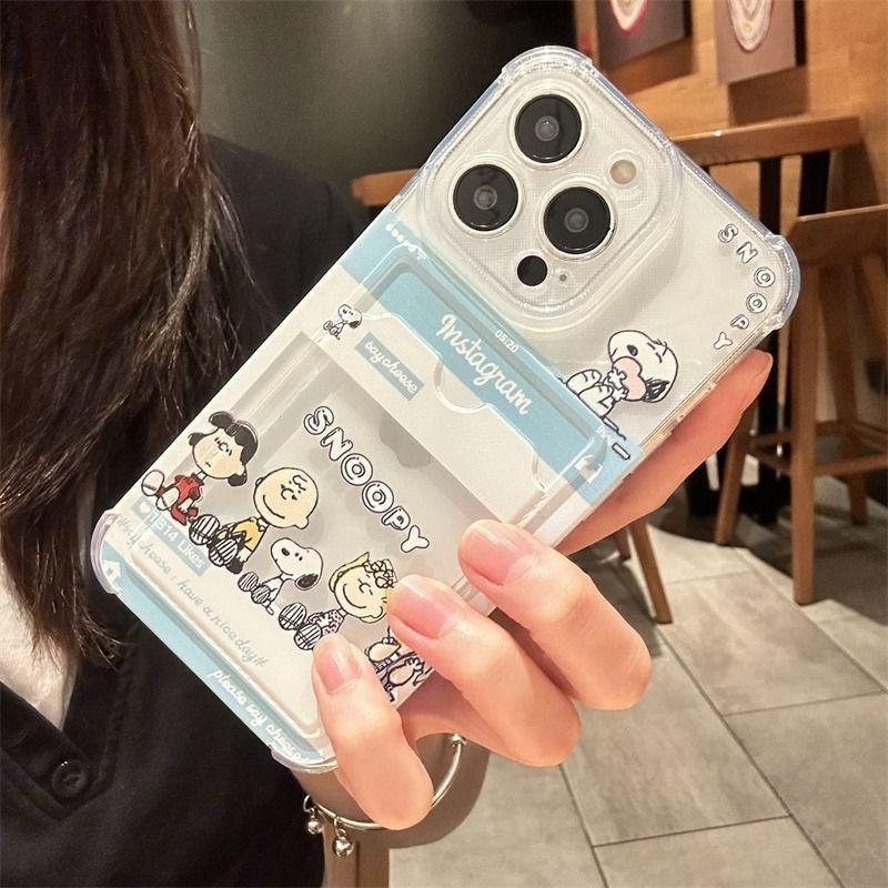 スマホケース スヌーピー iphone 16/15/14/13/12/11用 ケース 透明