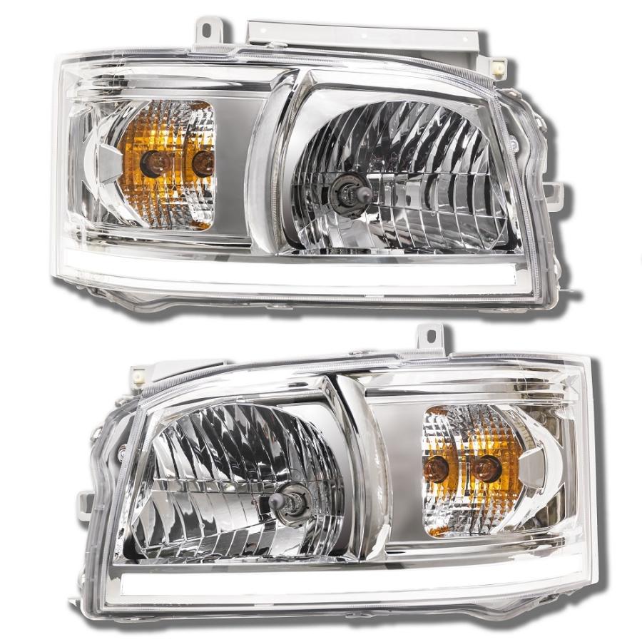 ハイエース 200系 ヘッドライト クローム LEDバー ハイエース 200系 ヘッドライト クローム LEDバー
