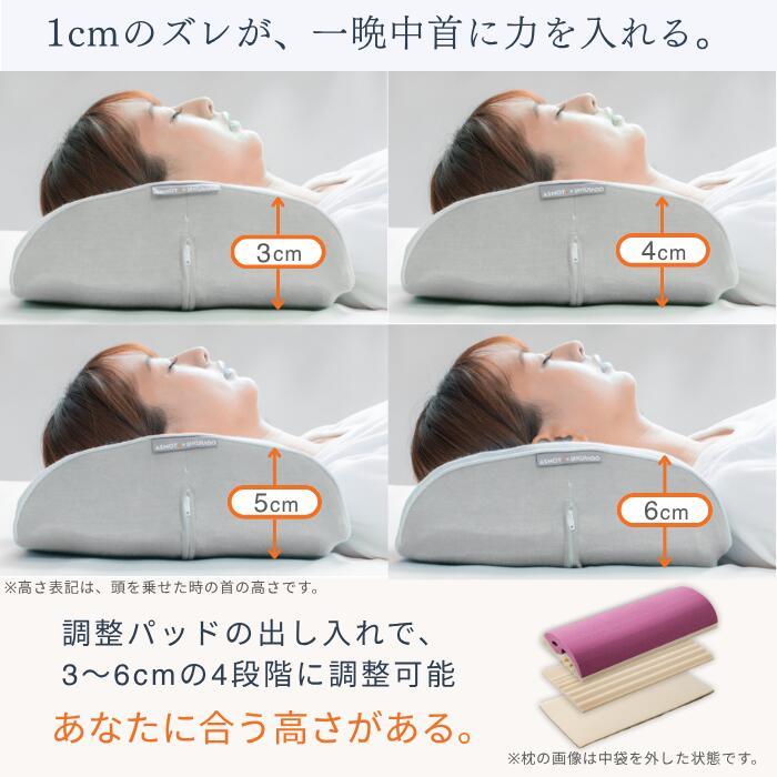 枕 高さ調整 日本製 スリープマージピロー 首 肩 快眠 ストレート