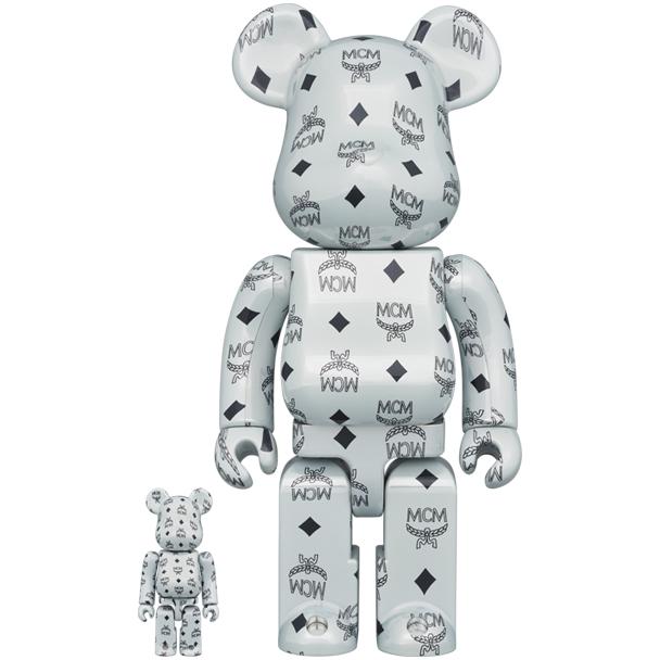 BE@RBRICK MCM WHITE CHROME Ver. 100％ & 400％ | 