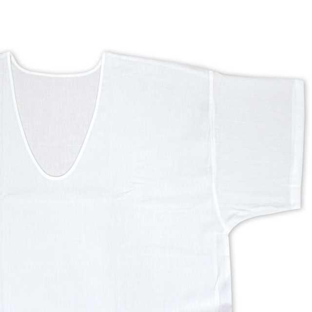 肌着 メンズ 半袖 大きい サイズ 2枚組 Uネック Tシャツ インナー クレープ 綿100％