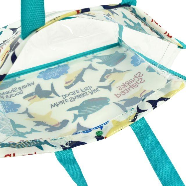 ビニールバッグ 子供 サメ クジラ キッズ 男の子 ビーチ バック ボタン付き |  | 03