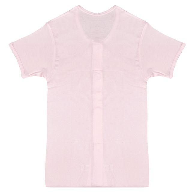 (ネコポス便送料無料)肌着 スリーマー 前開き 半袖 Tシャツ 抗菌防臭 ワンタッチテープ 3分袖 綿100％ |  | 06