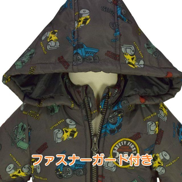 送料無料)ジャンプスーツ 撥水加工 働く車 総柄 ベビー キッズ 男の子