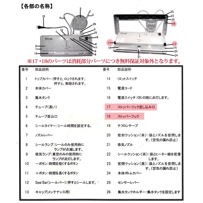 家庭用真空パックマシーン　DUCKY（ダッキー）専用袋不要の真空パック器/脱気シーラー｜asobi｜05