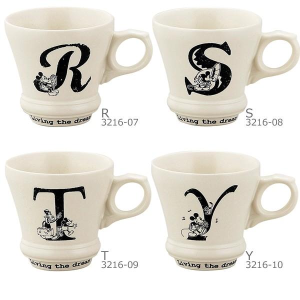 三郷陶器 アンティークイニシャルマグ 3216 マグカップ ディズニー