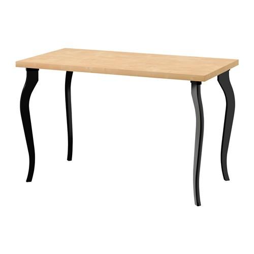 IKEA・イケア テーブル・オフィス家具 LINNMON / LALLEテーブル, バーチ調, ブラック (590.472.65)｜asobinointerior