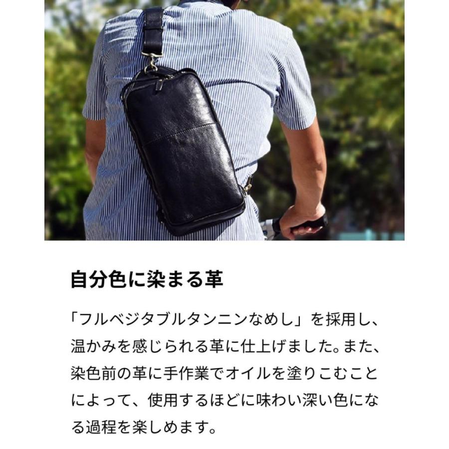 aso ボディバッグ メンズ 本革 ポーチ カバン 斜めがけ 革 シンプル