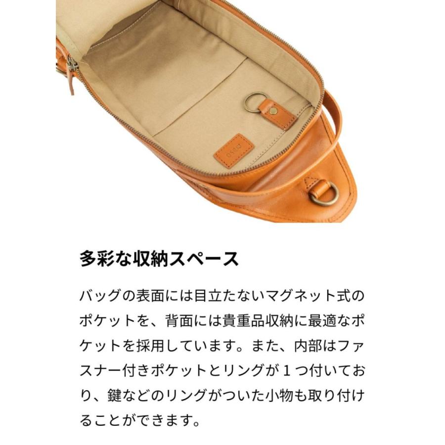 aso ボディバッグ メンズ 本革 ポーチ カバン 斜めがけ 革 シンプル