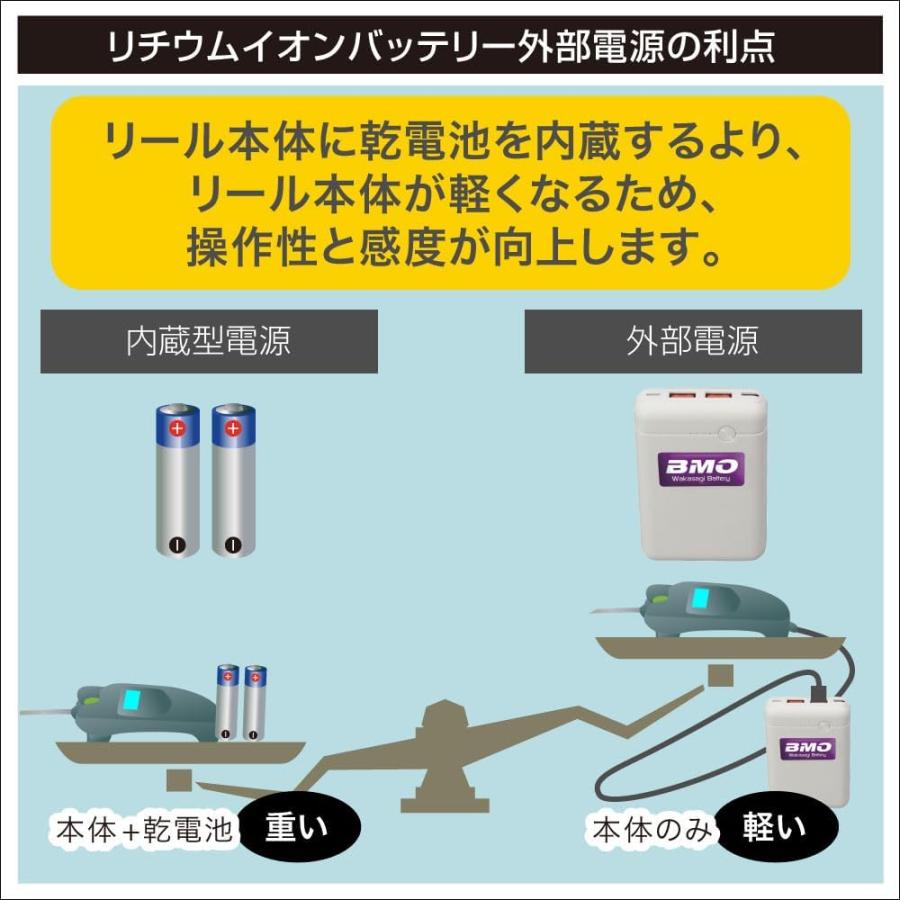 BMO ワカサギ電動リール用バッテリー 自動オフ機能搭載モデル (2025~) 10A0009_8