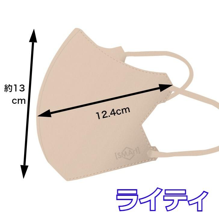 3D 立体不織布マスク バイカラー ライティ カラーループス 紐 ひも