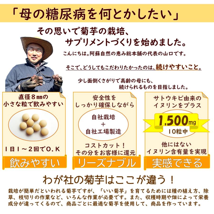 さらにイヌリンを加えた菊芋タブレット（300粒）約1ヶ月分 機能性表示
