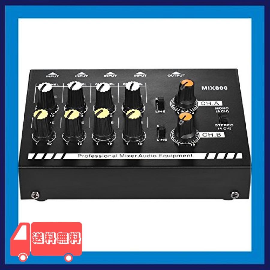 Ammoon コンパクトサイズ8チャンネルモノラル ステレオオーディオサウンドラインミキサー 電源アダプタ付 Aon 麻生川商店 通販 Yahoo ショッピング