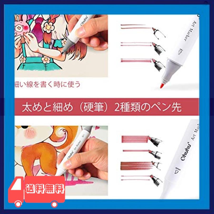 Ohuhu イラストマーカー 60色 マンガ コミック イラスト 漫画ためのセレクト ブレンダーペン付き マーカーペ Cjp 麻生川商店 通販 Yahoo ショッピング
