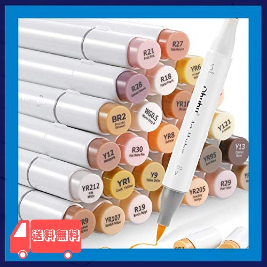 Ohuhu 36色 肌色系 筆先 イラストマーカー スキンカラー ブレンダーペン付き 茶色系 人物を描く アルコールマー Rsm 麻生川商店 通販 Yahoo ショッピング