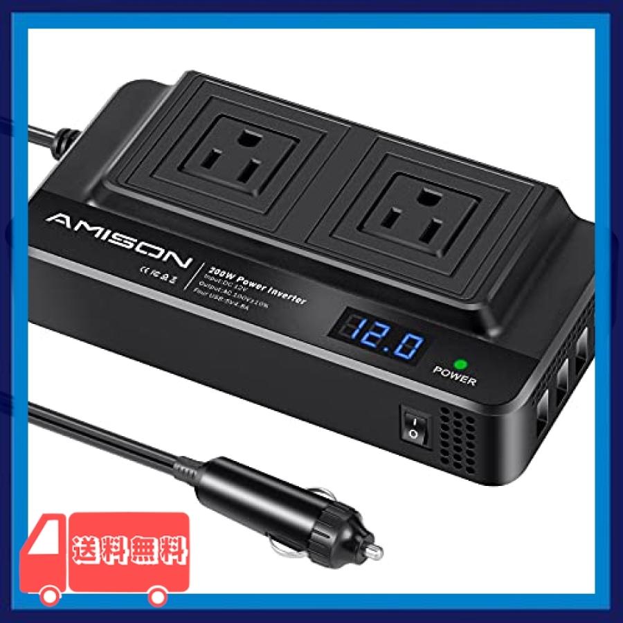 Amison インバーター 0w シガーソケットコンセント カーコンバーター Dc12v Ac 100vに変換 車載充電器 Acコンセント Rsn3138 麻生川商店 通販 Yahoo ショッピング