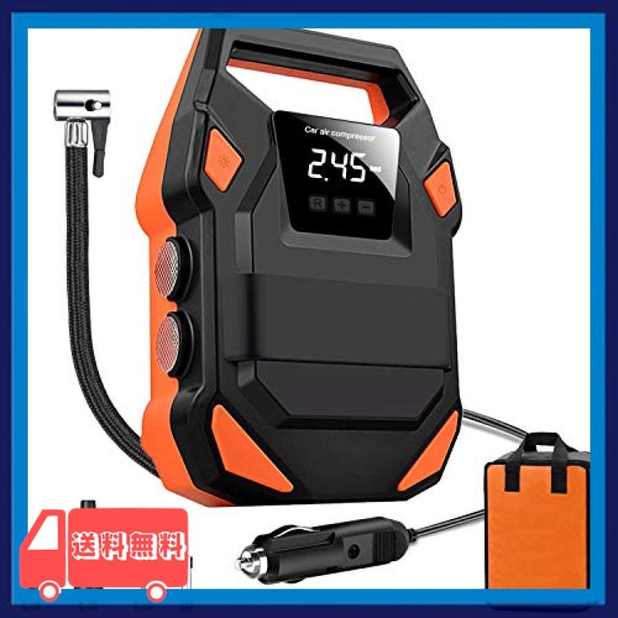 Reenuo エアコンプレッサー 電動 車用 浮き輪適用 12v シガーソケット オートストップ Ledライト付き Upq 麻生川商店 通販 Yahoo ショッピング