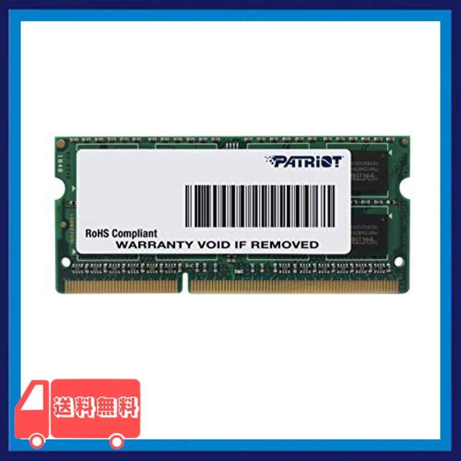 Patriot Memory DDR3 1600MHz 8GB PC3-12800 CL11 SODIMM ノートパソコン用メモリ 低電圧 1.35V - PSD38G1600L2S :wss-12Nccl8U8lSQ:麻生川商店 - 通販 - Yahoo!ショッピング Patriot Memory DDR3 1600MHz 8GB PC3-12800 CL11 SODIMM ノートパソコン用メモリ 低電圧 1.35V - PSD38G1600L2S :wss-12Nccl8U8lSQ:麻生川商店 - 通販 - Yahoo!ショッピング