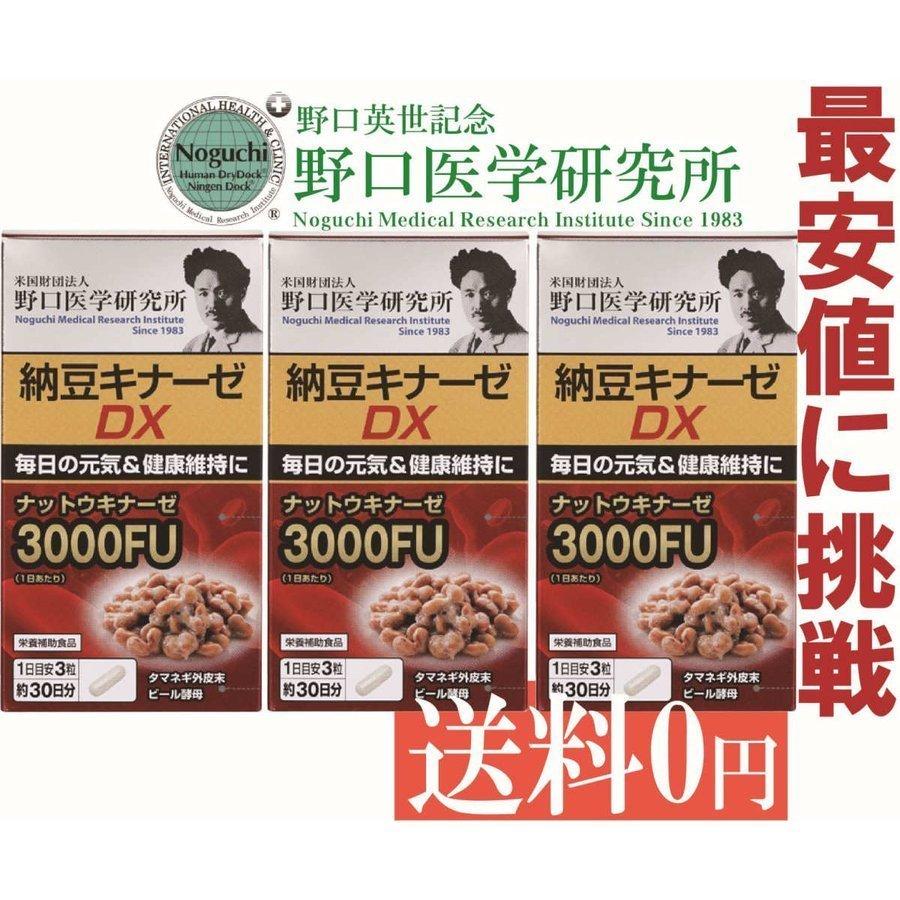 開店記念セール！ 野口医学研究所 納豆キナーゼEX 3000FU 90粒 3個
