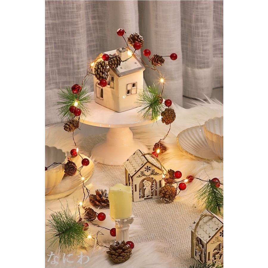 早割、期間限定　イルミネーションライト led 松ぼっくり 松かさ 2.4M 20球 電池式 飾り即日出荷 |  | 01